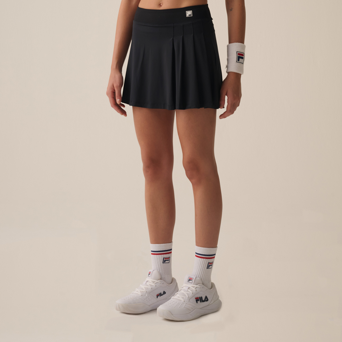 SHORT MUJER SKORT F-BOX TENNIS BASIC NEGRO - 3