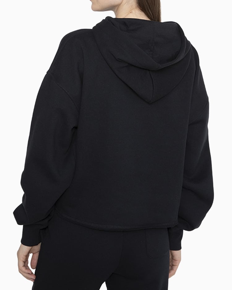 POLERA MUJER BASIC HOODIE NEGRO - 2