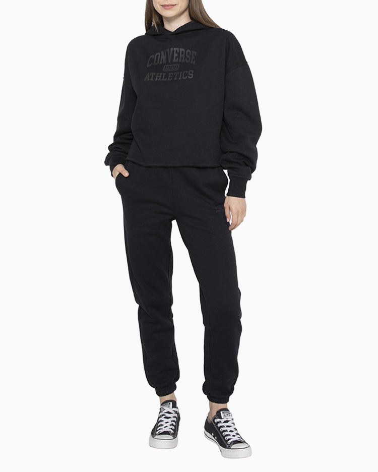 POLERA MUJER BASIC HOODIE NEGRO - 5