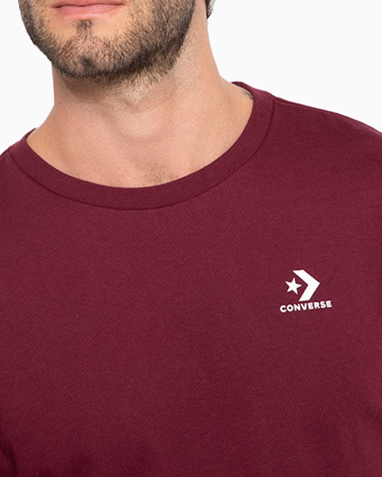 POLO HOMBRE BASIC MANGA LARGA GUINDA - 3