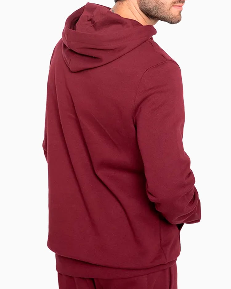 POLERA HOMBRE BASIC HOODIE GUINDA - 2
