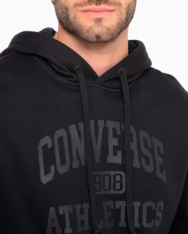 POLERA HOMBRE BASIC HOODIE NEGRO - 3