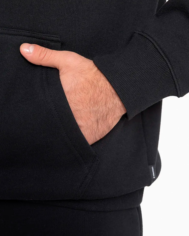 POLERA HOMBRE BASIC HOODIE NEGRO - 5