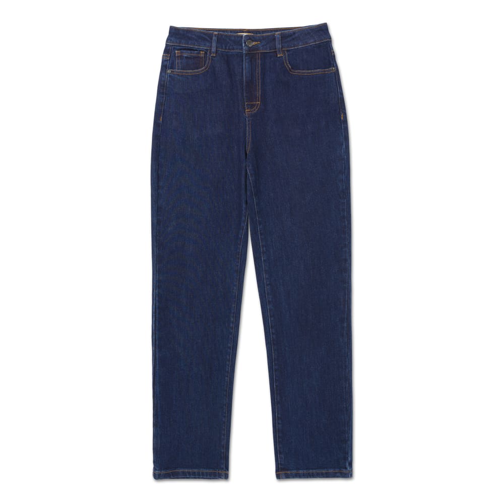 PANTALÓN MUJER DENIM HIGH-RISE STRAIGHT MORADO - 1
