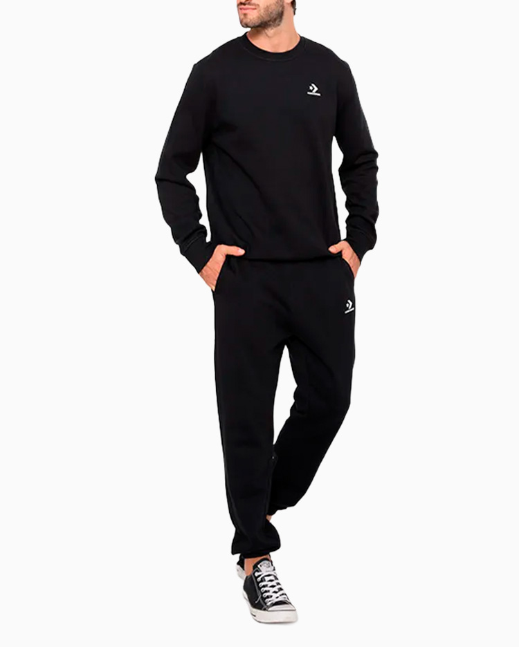 POLERA HOMBRE BASIC CREW NEGRO - 5
