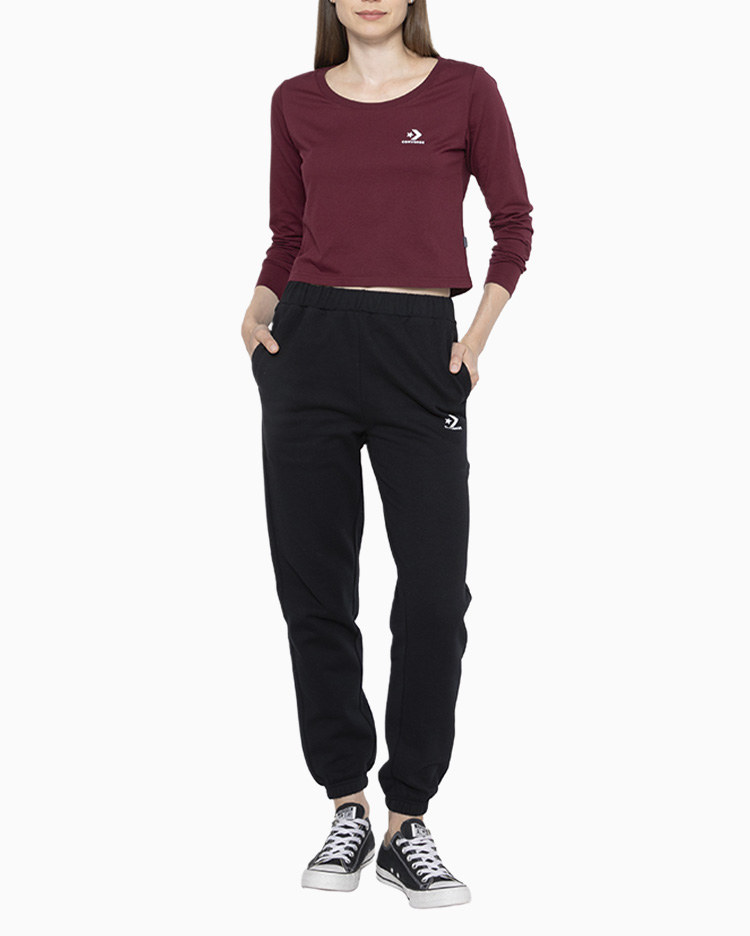 POLO MUJER MANGA LARGA BASIC GUINDA - 5