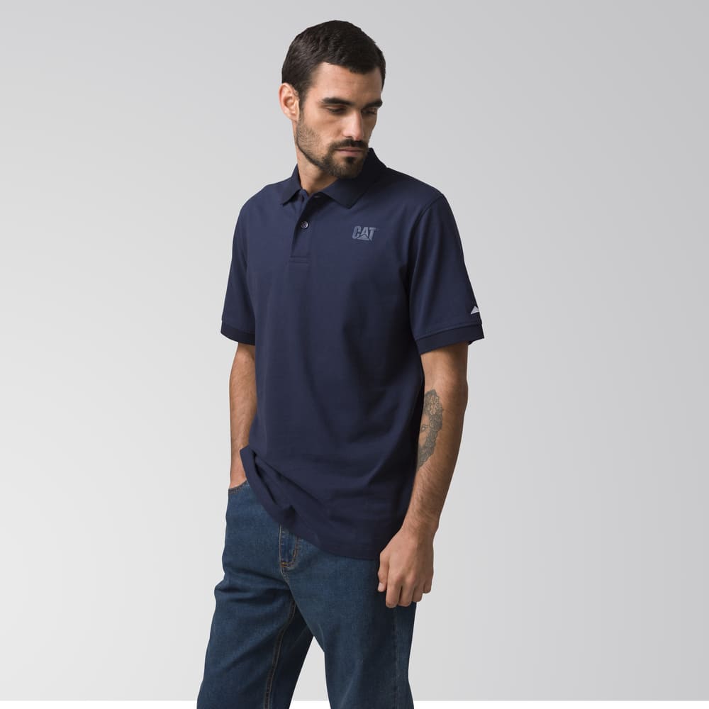 POLO HOMBRE CAT LOGO JERSEY AZUL V2 - 3