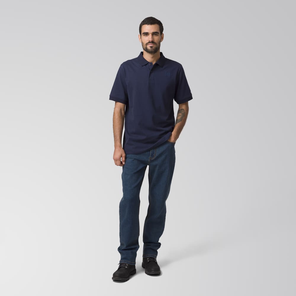 POLO HOMBRE CAT LOGO JERSEY AZUL V2 - 4