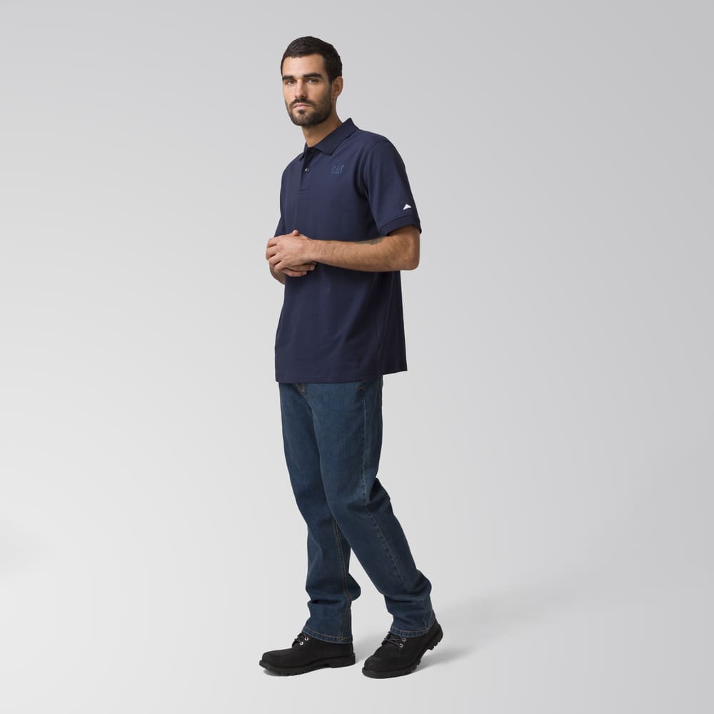 POLO HOMBRE CAT LOGO JERSEY AZUL V2 - 6