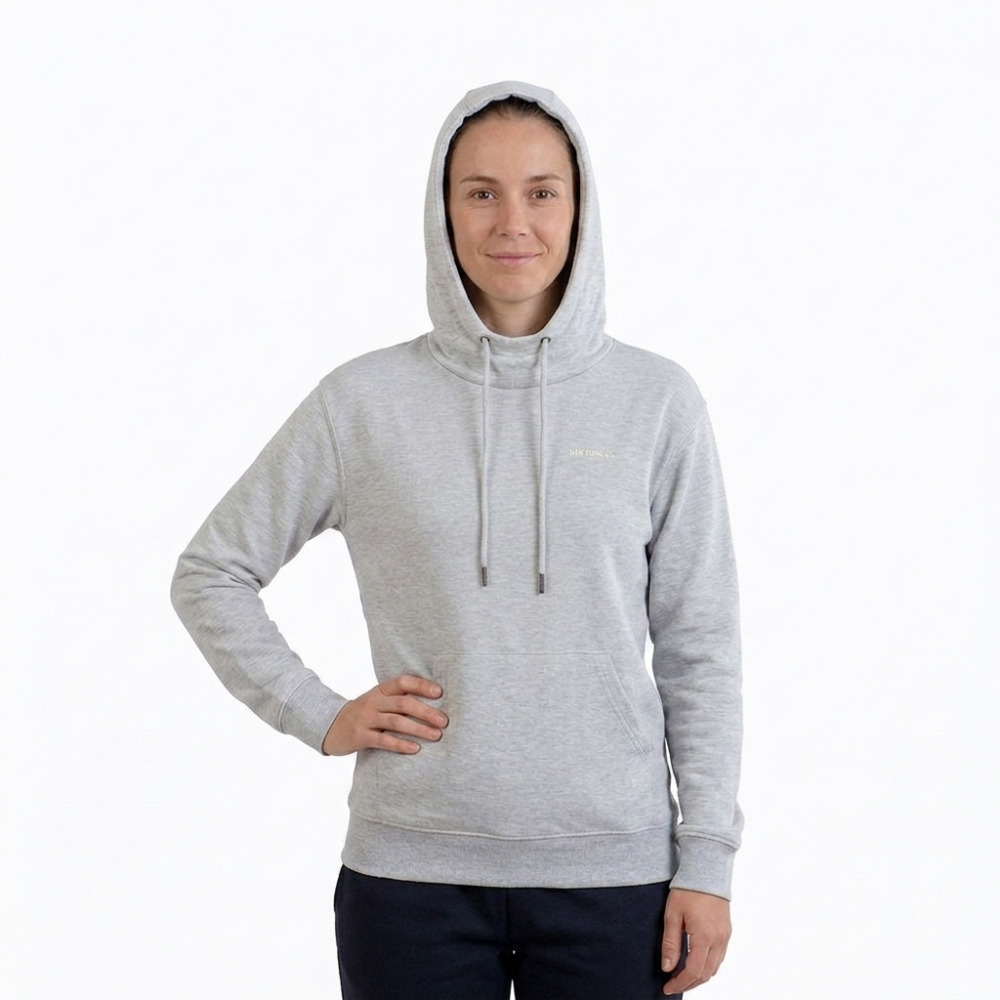 POLERA MUJER BASIC HOODY GRIS - 4