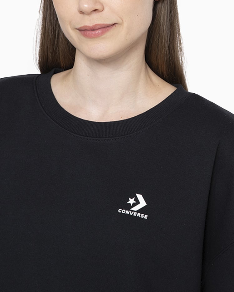 POLERA MUJER BASIC CREW NEGRO - 3
