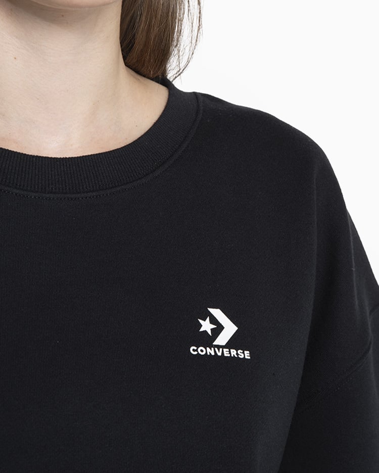 POLERA MUJER BASIC CREW NEGRO - 4
