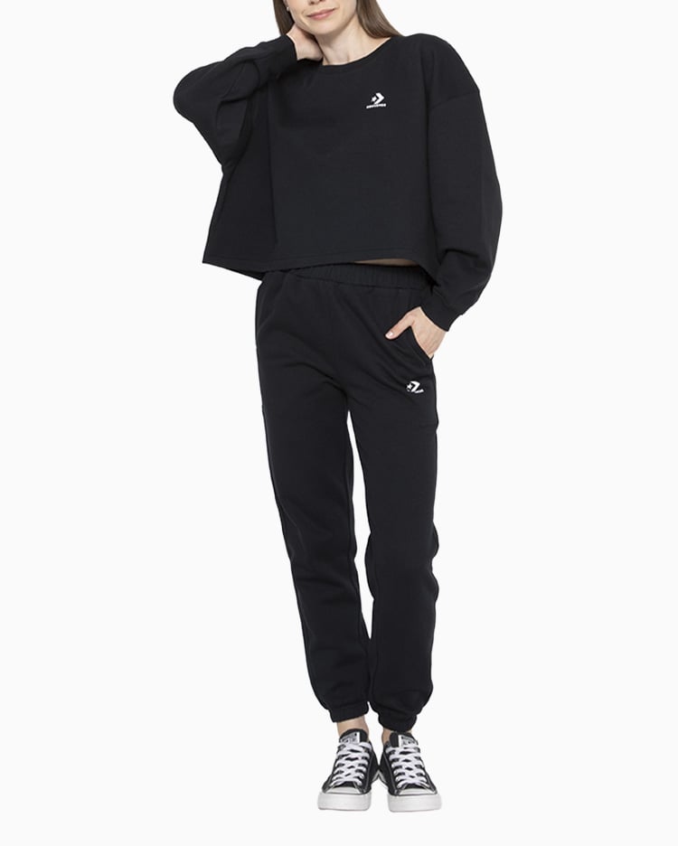POLERA MUJER BASIC CREW NEGRO - 5