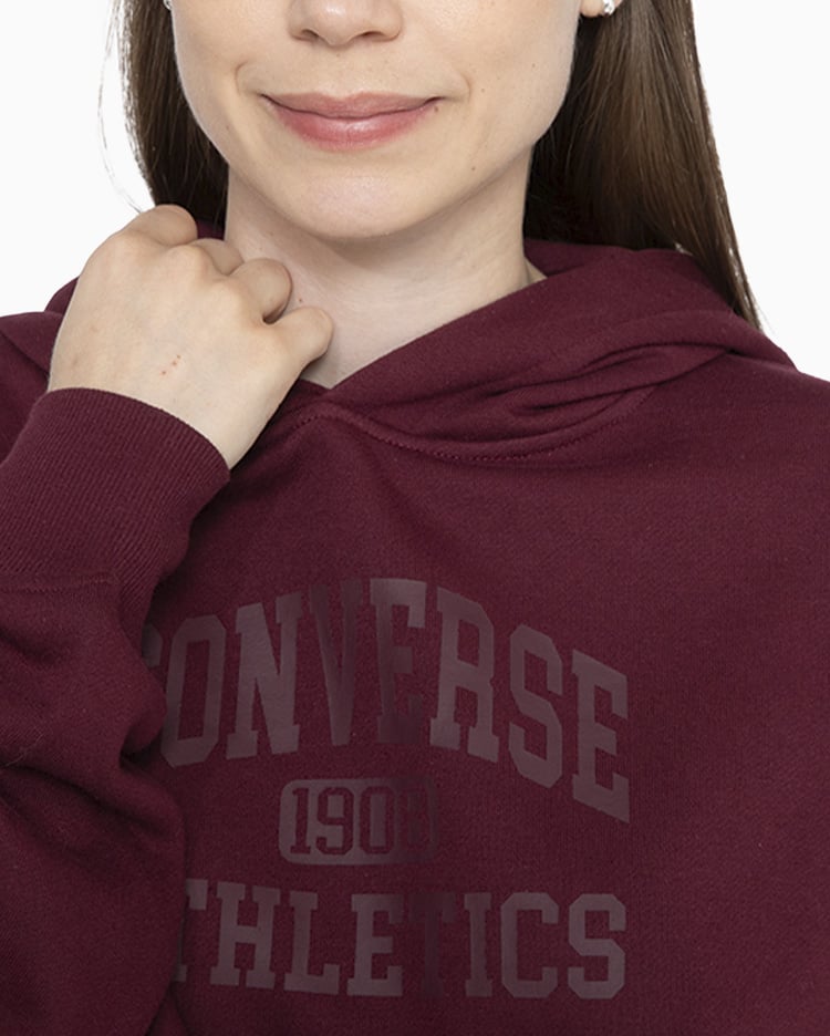 POLERA MUJER BASIC HOODIE GUINDA - 3