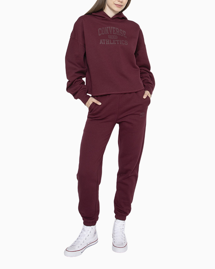 POLERA MUJER BASIC HOODIE GUINDA - 6