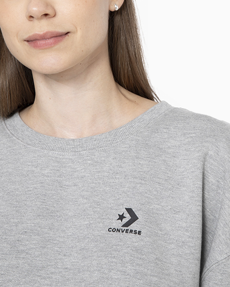 POLERA MUJER BASIC CREW GRIS - 3