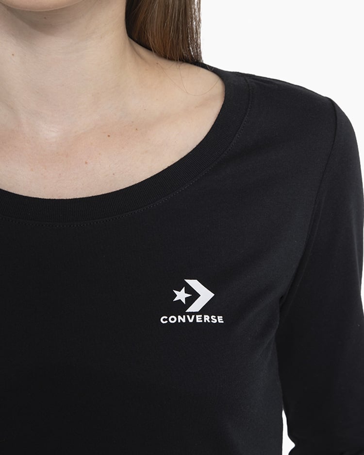 POLO MUJER MANGA LARGA BASIC NEGRO - 3