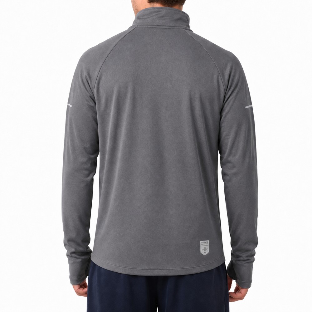 POLERA HOMBRE TRAINING HALF ZIP TOP GRIS - 3
