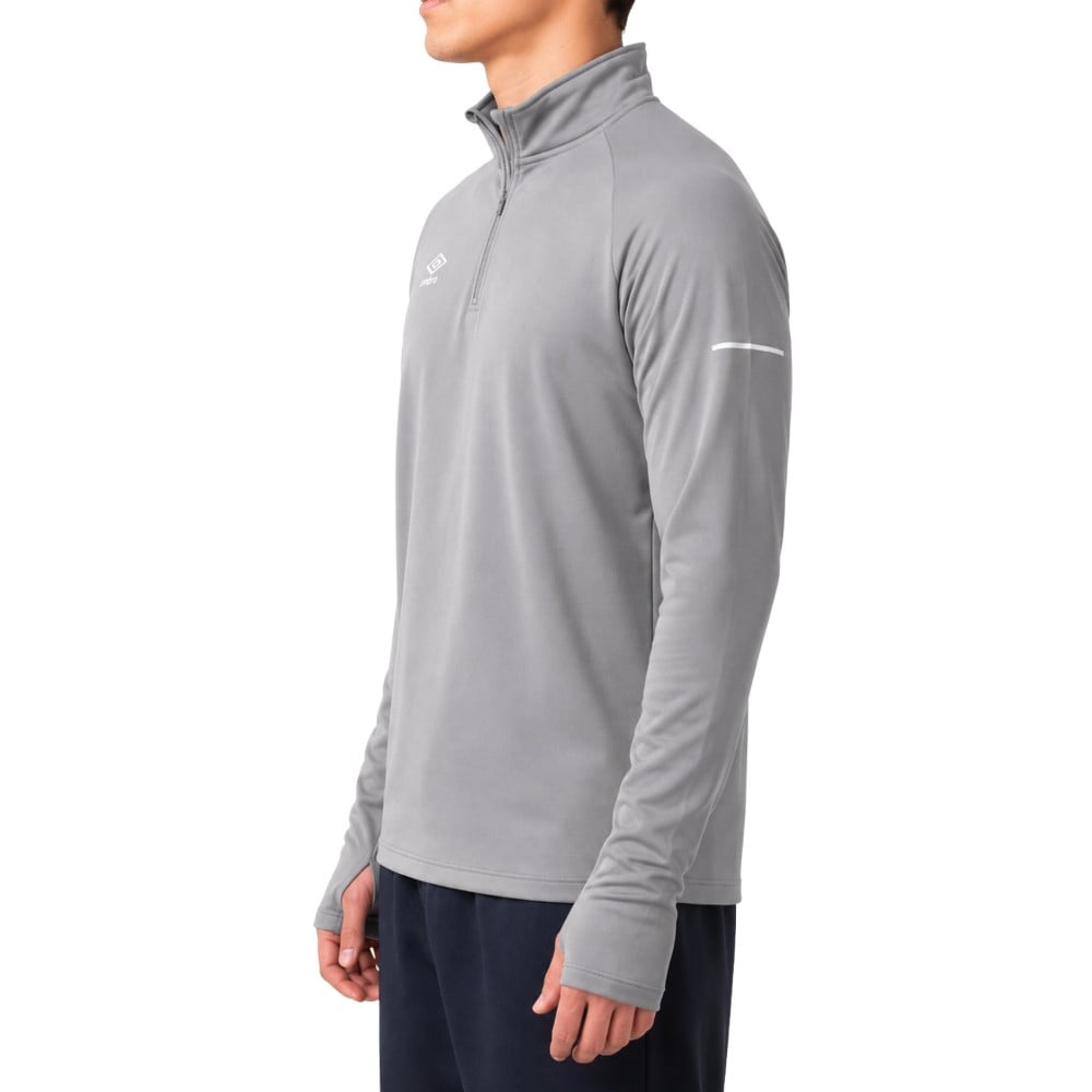 POLERA HOMBRE TRAINING HALF ZIP TOP GRIS - 2