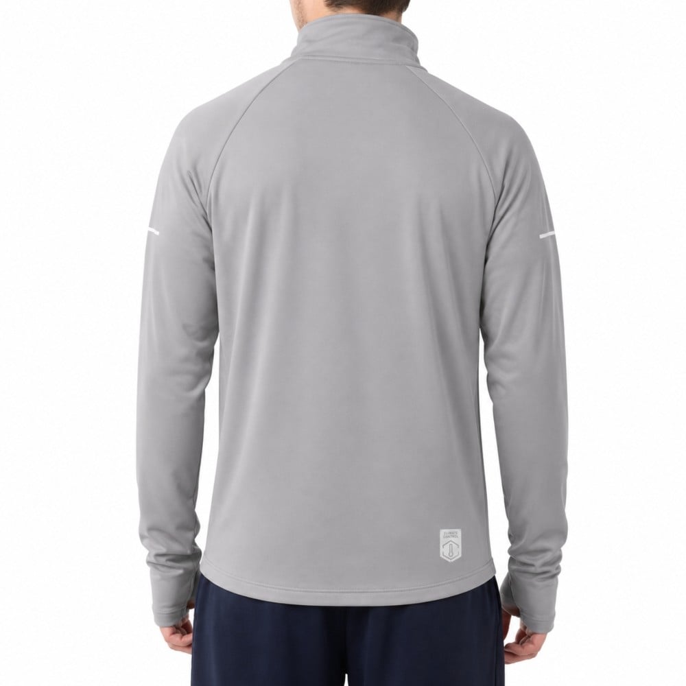 POLERA HOMBRE TRAINING HALF ZIP TOP GRIS - 3