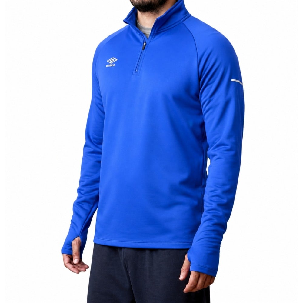 POLERA HOMBRE TRAINING HALF ZIP TOP AZUL - 3