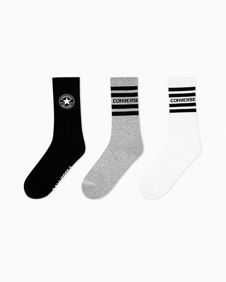 MEDIAS HOMBRE PACK X3 CREW CLÁSICA CHUCK PATCH MULTICOLOR V2 - 1