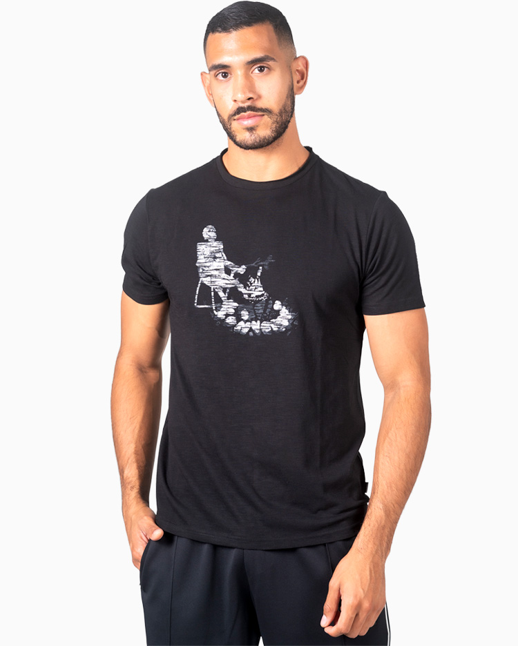 POLO HOMBRE ESQUELETO NEGRO - 1