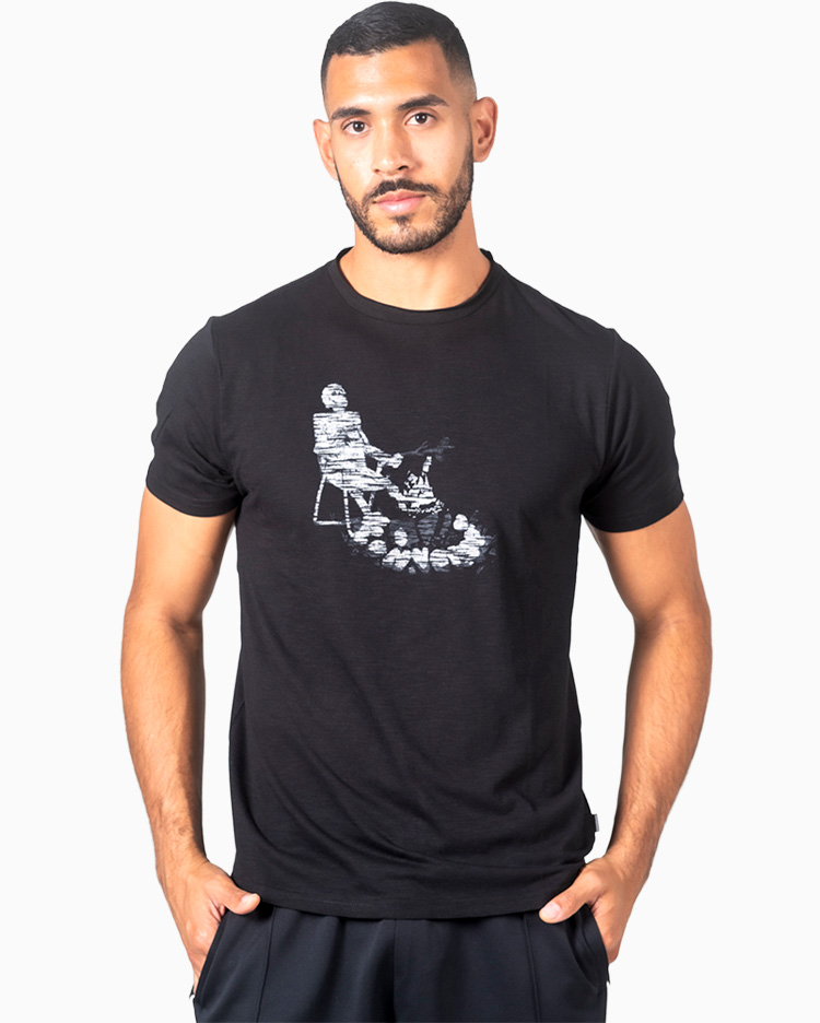 POLO HOMBRE ESQUELETO NEGRO - 2