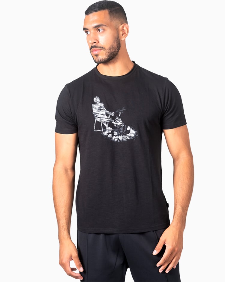 POLO HOMBRE ESQUELETO NEGRO - 3
