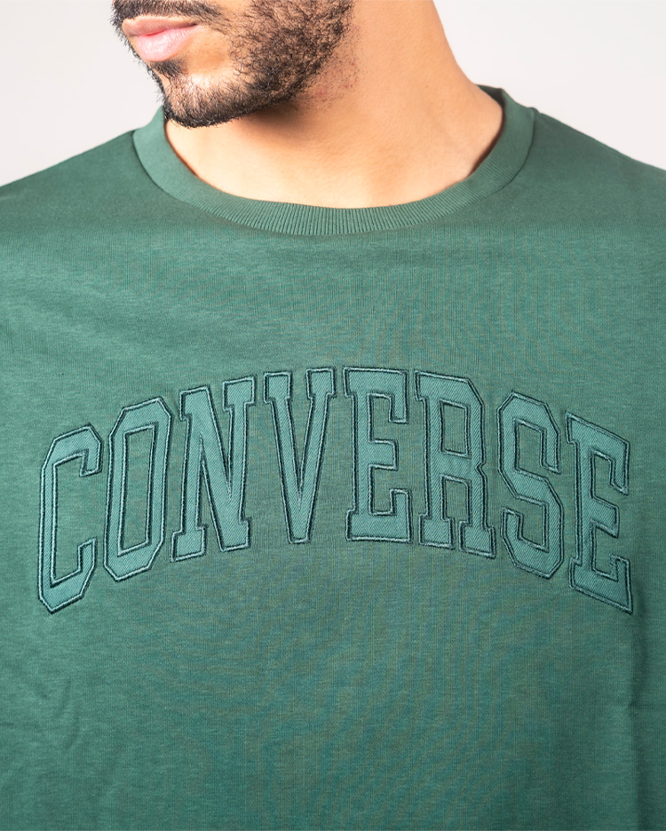 POLERA HOMBRE CREW CONVERSE RETRO VERDE - 3
