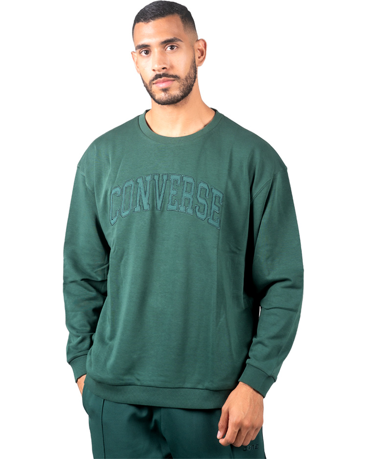 POLERA HOMBRE CREW CONVERSE RETRO VERDE - 5