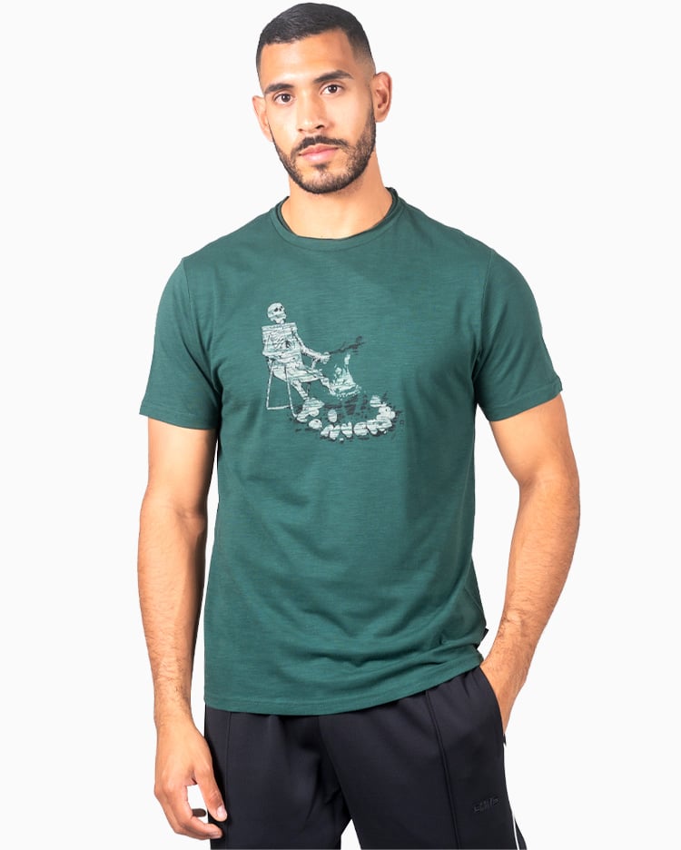 POLO HOMBRE ESQUELETO VERDE - 1