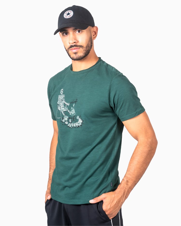 POLO HOMBRE ESQUELETO VERDE - 2