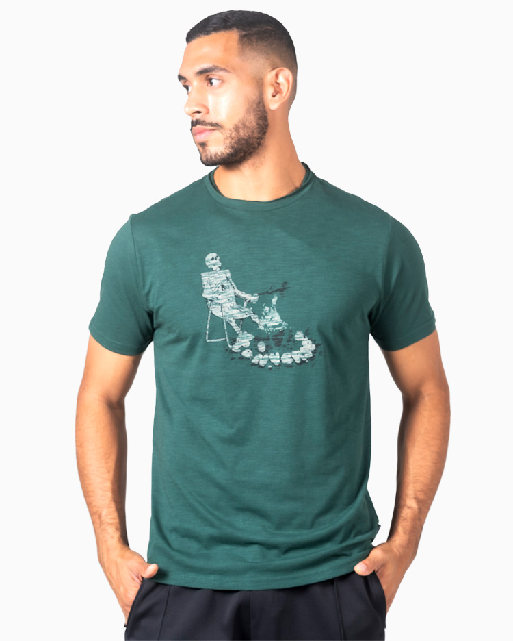 POLO HOMBRE ESQUELETO VERDE - 3