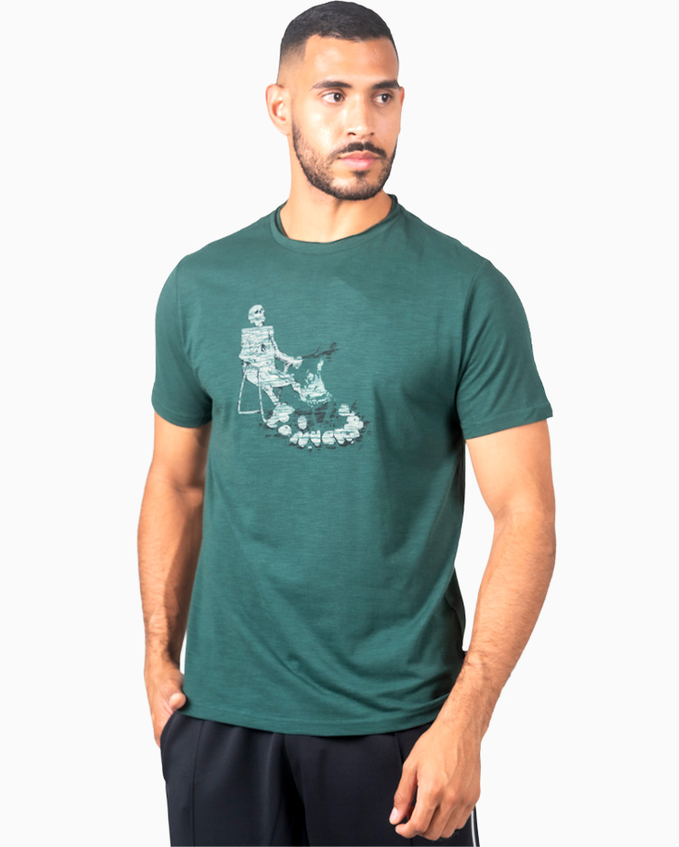 POLO HOMBRE ESQUELETO VERDE - 4