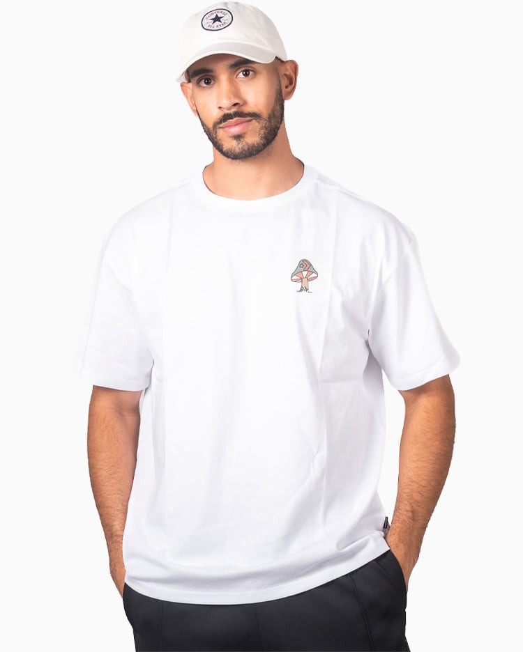 POLO HOMBRE OVERSIZE MUSHROOM BLANCO - 1