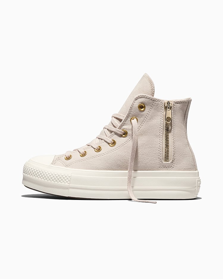 ZAPATILLAS CHUCK TAYLOR PLATFORM LIFT ZIPPERS CREMA - 2