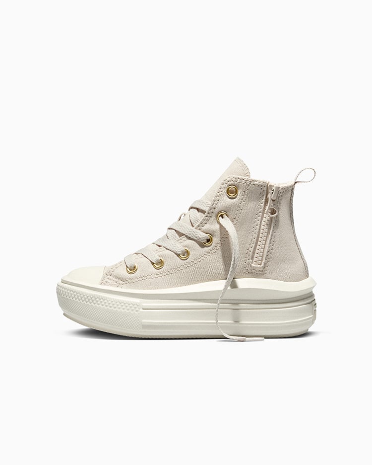 ZAPATILLAS NIÑA CHUCK TAYLOR ALL STAR MOVE ZIPPERS CREMA - 2