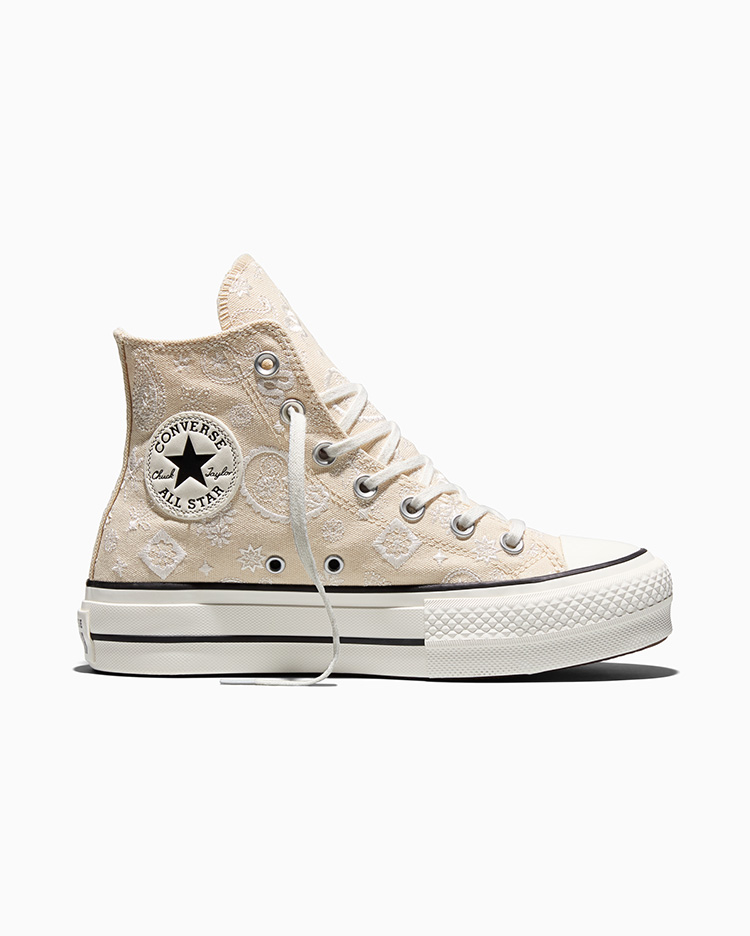 ZAPATILLAS CHUCK TAYLOR LIFT PLATFORM PAISLEY POP CREMA - 1