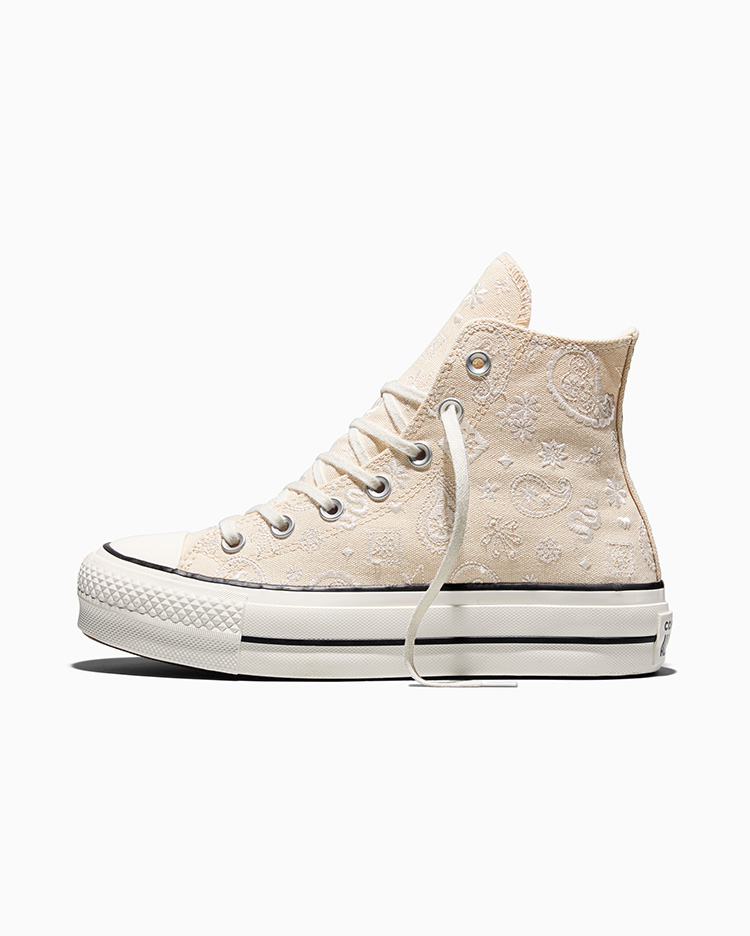 ZAPATILLAS CHUCK TAYLOR LIFT PLATFORM PAISLEY POP CREMA - 2