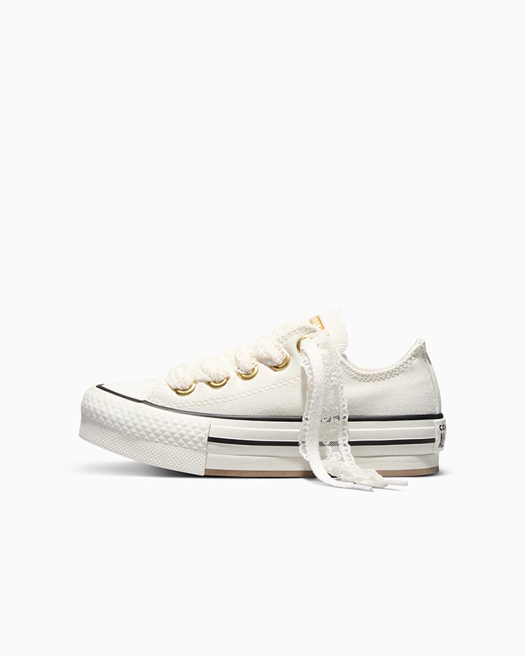 ZAPATILLAS CHUCK TAYLOR EVA LIFT PLATFORM LACE CREMA - 4