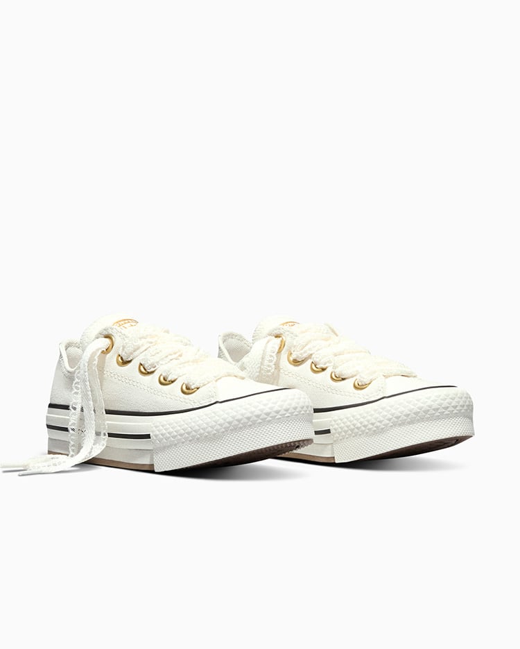 ZAPATILLAS CHUCK TAYLOR EVA LIFT PLATFORM LACE CREMA - 6