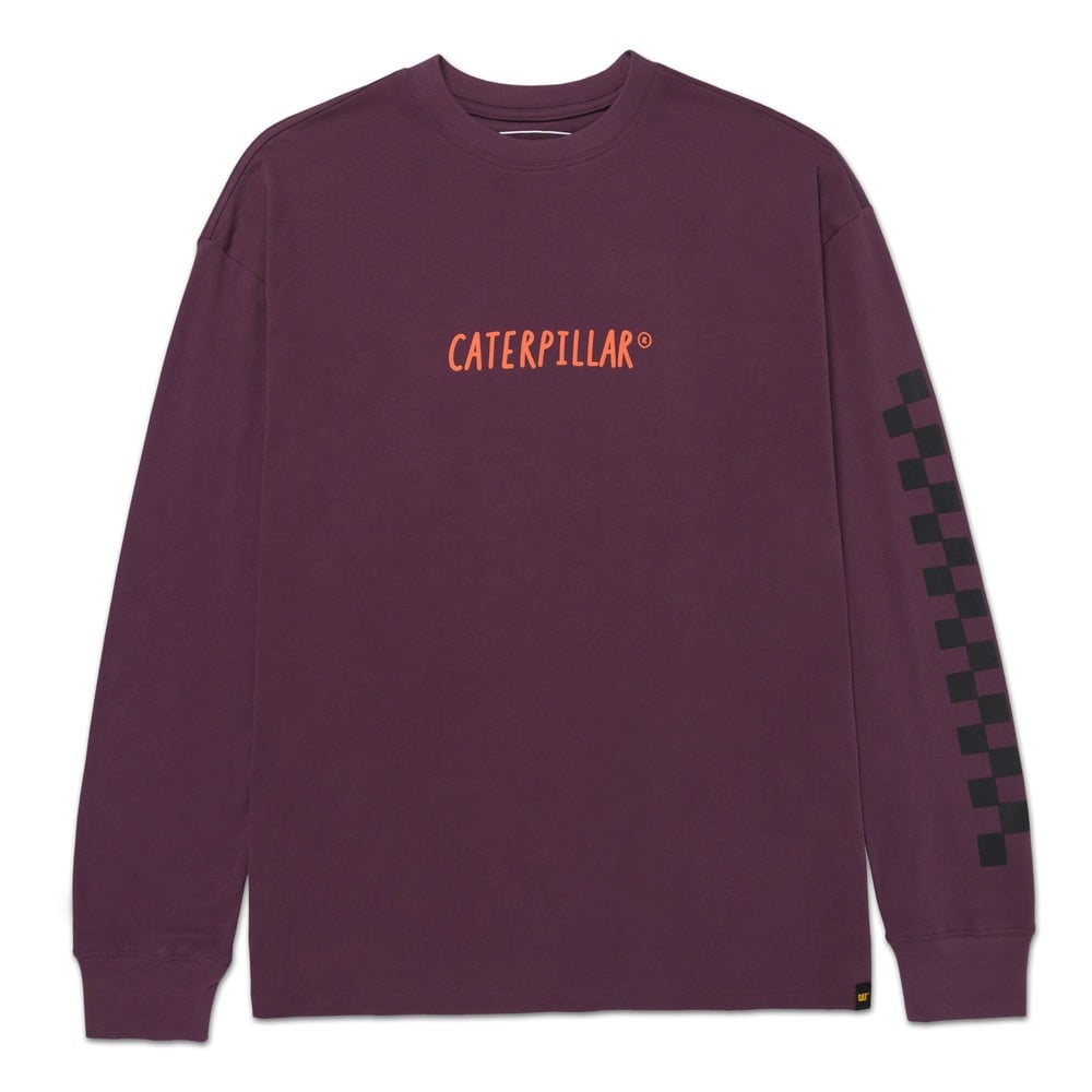 POLO HOMBRE RELAXED L/S SCI FI GRAPHIC MORADO - 1