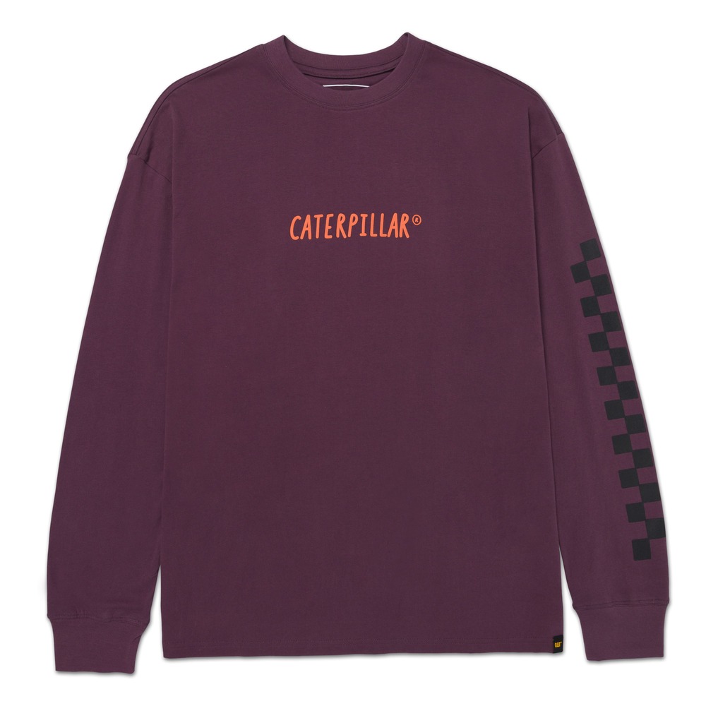 POLO HOMBRE RELAXED L/S SCI FI GRAPHIC MORADO - 1
