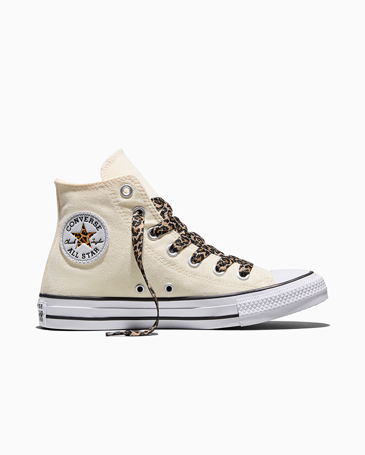 ZAPATILLAS MUJER CHUCK TAYLOR ALL STAR LEOPARD LACES CREMA - 1