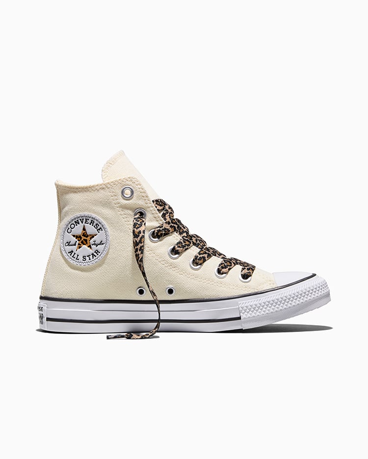 ZAPATILLAS MUJER CHUCK TAYLOR ALL STAR LEOPARD LACES CREMA - 1