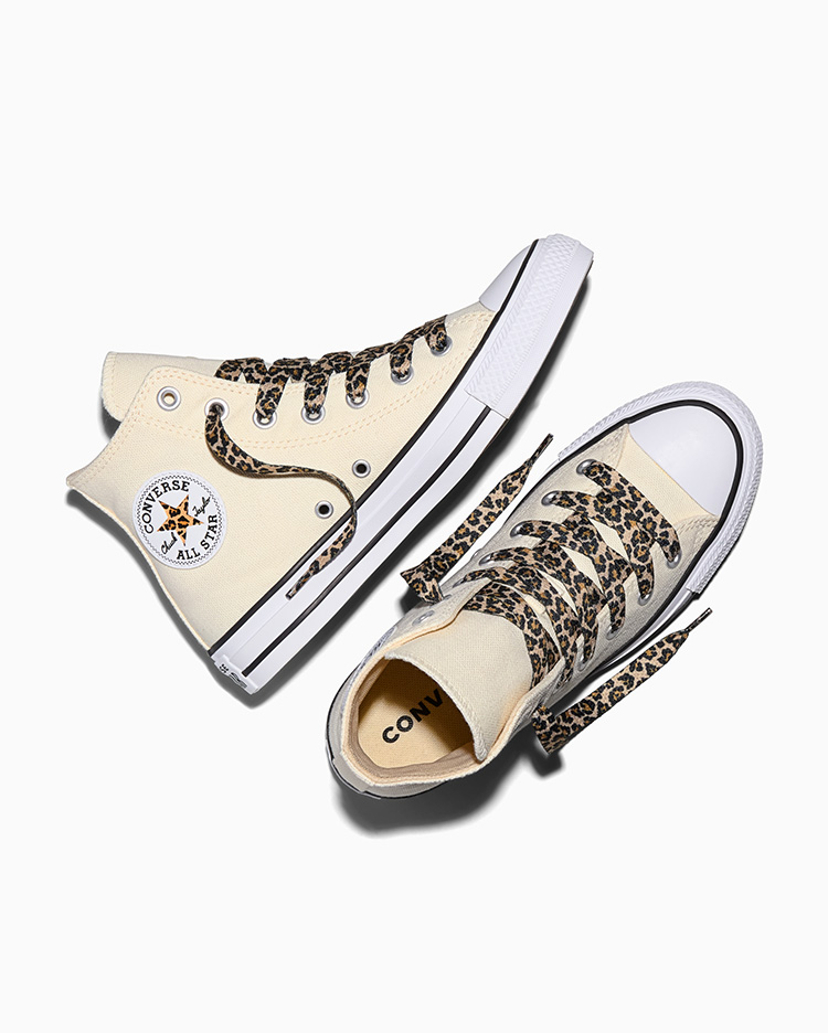 ZAPATILLAS MUJER CHUCK TAYLOR ALL STAR LEOPARD LACES CREMA - 3