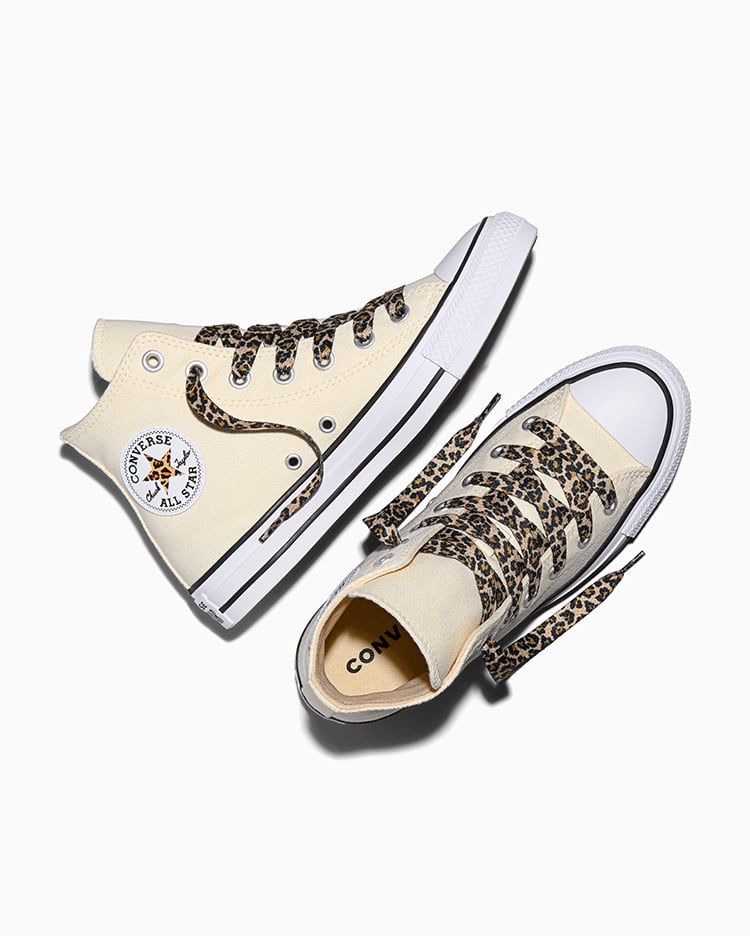 ZAPATILLAS MUJER CHUCK TAYLOR ALL STAR LEOPARD LACES CREMA - 3