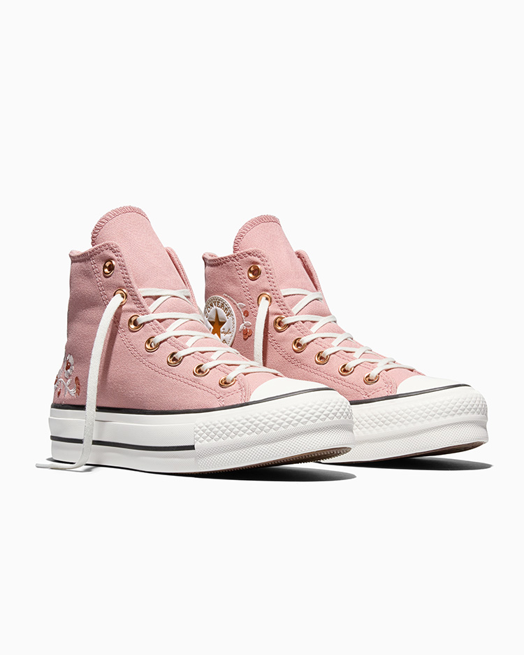ZAPATILLAS MUJER CHUCK TAYLOR ALL STAR LIFT PLATFORM SEQUIN FLOWERS ROSADO - 4