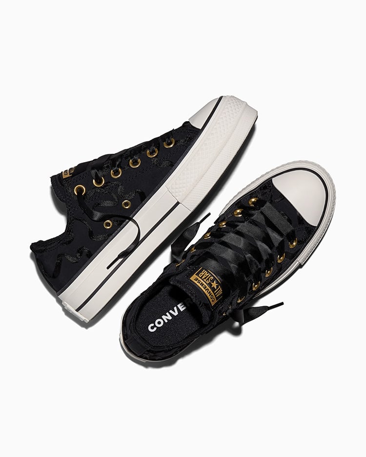 ZAPATILLAS MUJER CHUCK TAYLOR ALL STAR LIFT PLATFORM RIBBON NEGRO - 3